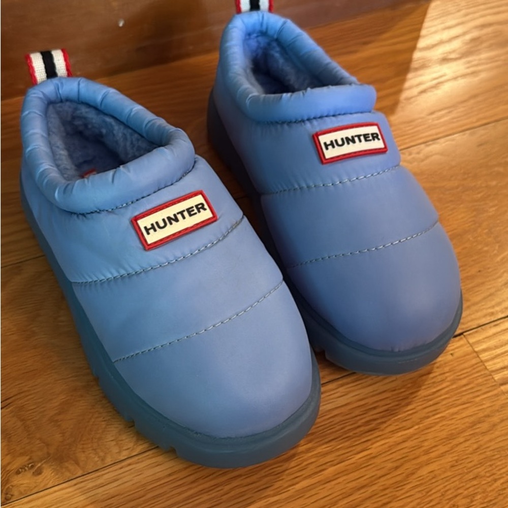 Hunter Kids Blue Padded Slippers
